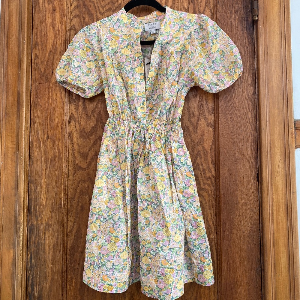 NWT JCREW Dress in Liberty Print in XXS Petite